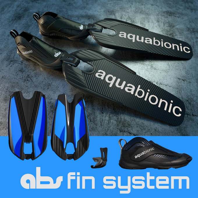 AquaBionic by Cetatek One Fin scuba diving and snorkeling fin 